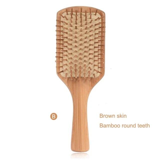 Premium Wooden Bamboo Hair Brush Improve Hair Growth Wood Hairbrush Prevent Hair Loss Comb Massage Hair Comb D30