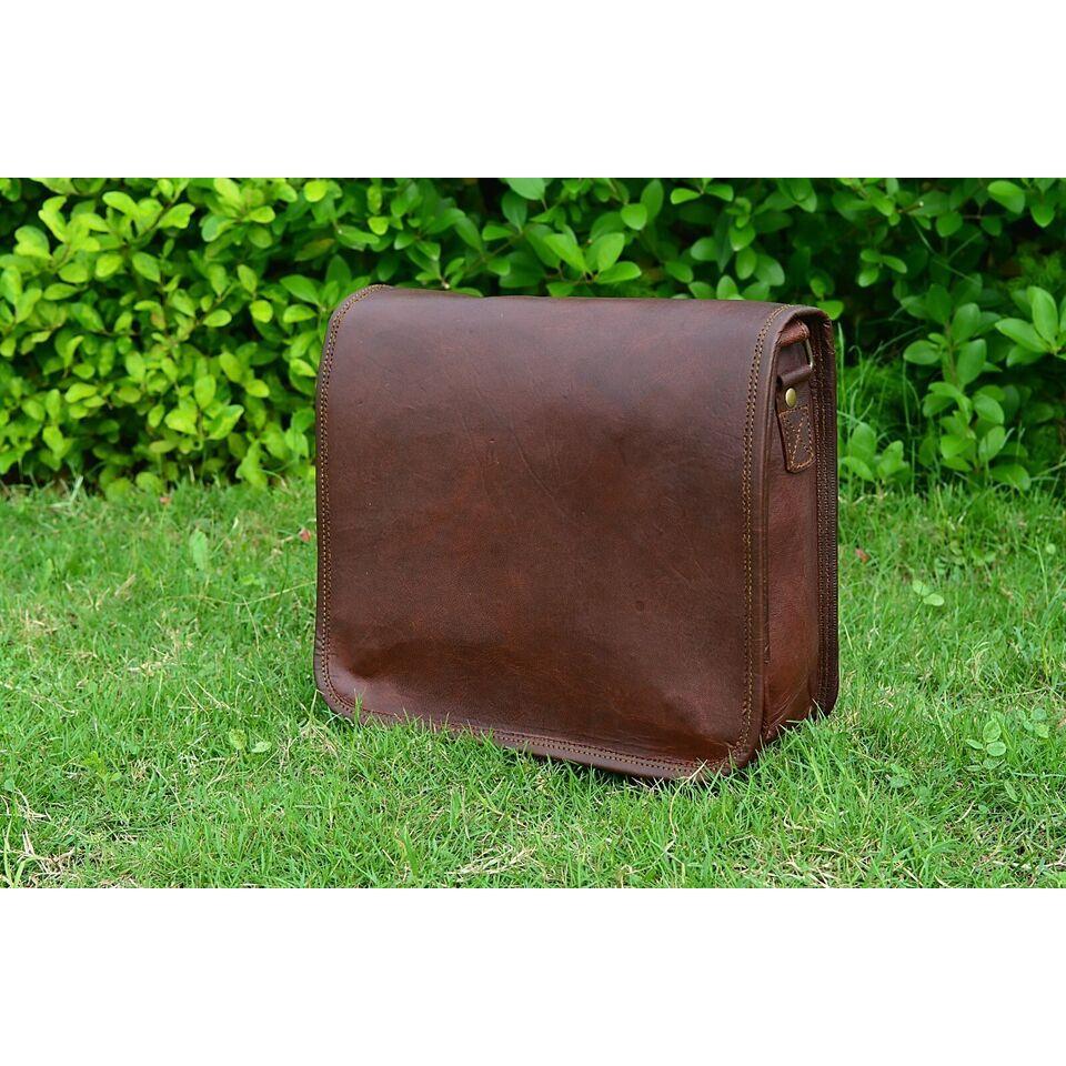 Messenger Crossbody I-pad Мужская повседневная сумка из натуральной козьей кожи с полным — фото 7