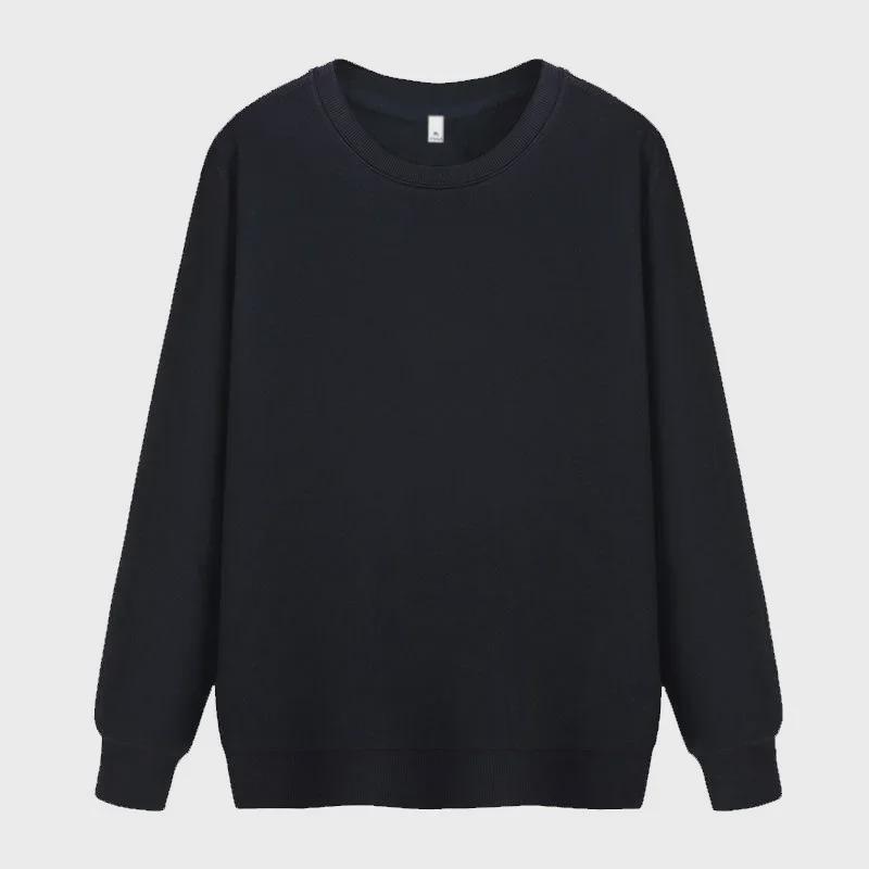 Men's Autumn Round Neck Long Sleeve Sweatshirt - Simple Print, Solid Color
