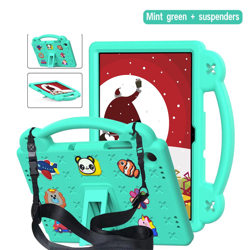 Cartoon Kids Case for Samsung Galaxy Tab S7 S8 S9 S11 A9 A11 Plus S6 A7 S10 Lite Tablet Cover Shockproof Strap With A Bracket