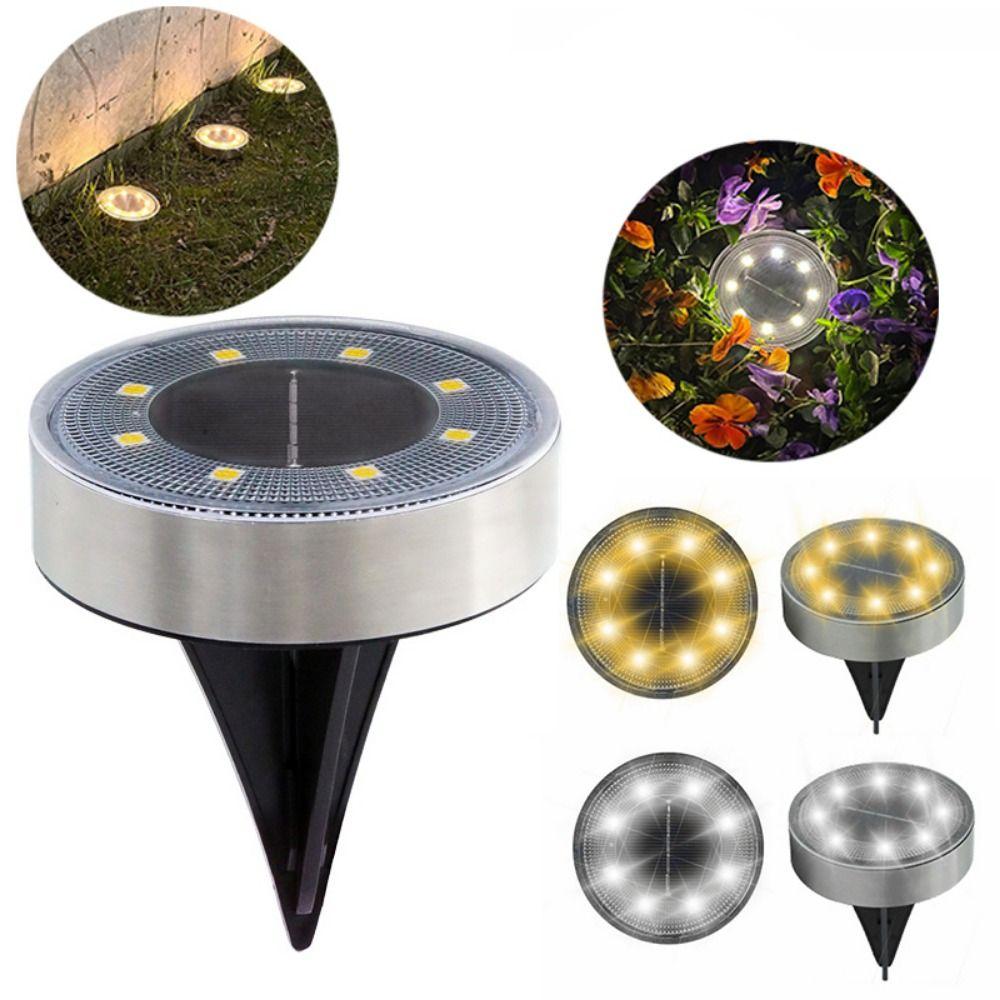 8 LED Outdoor Solar Light Solar Powered LED Ground Lamp Buried Garden Light Yard Decoration