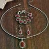 3-teiliges Damen-Set mit Vintage-Türkis-Armband, Halskette und Ohrringen, Heilstein-Dekoration, Geschenk