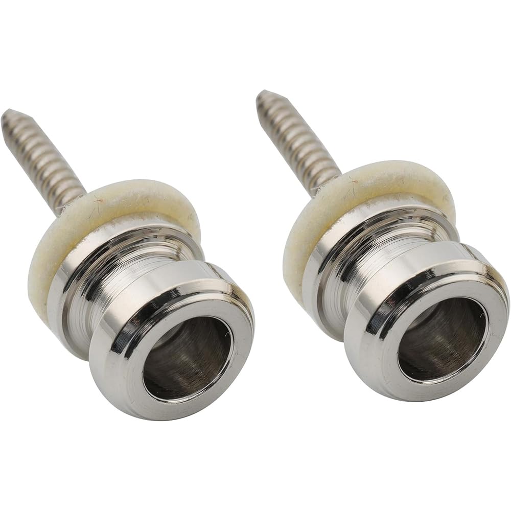 Musiclily Pro 12mm Strap Pins Steel End Pins Nickel 2 Pcs