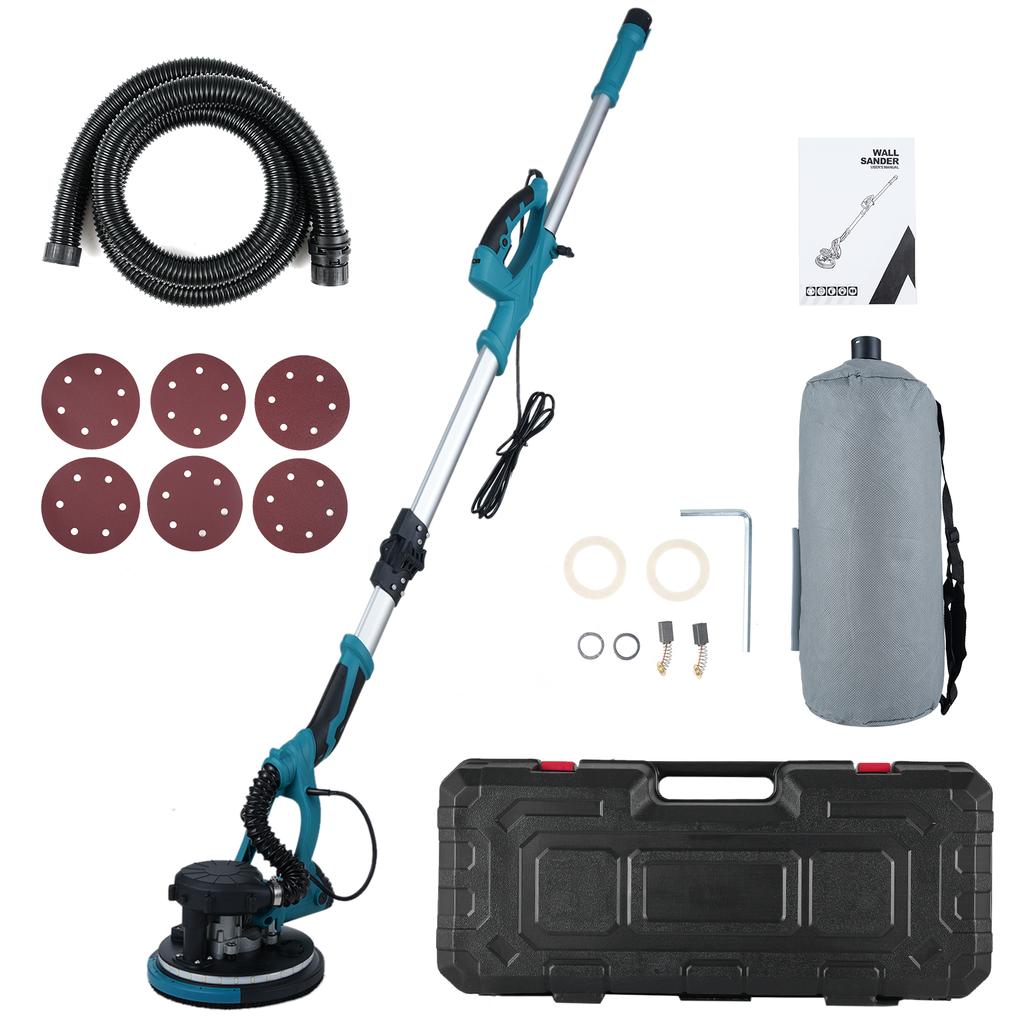 Drywall Sander, 1250W Electric Wall Sander with Vacuum Attachment, Power Ceiling Sander Tool with 5 Variable Speed 800
