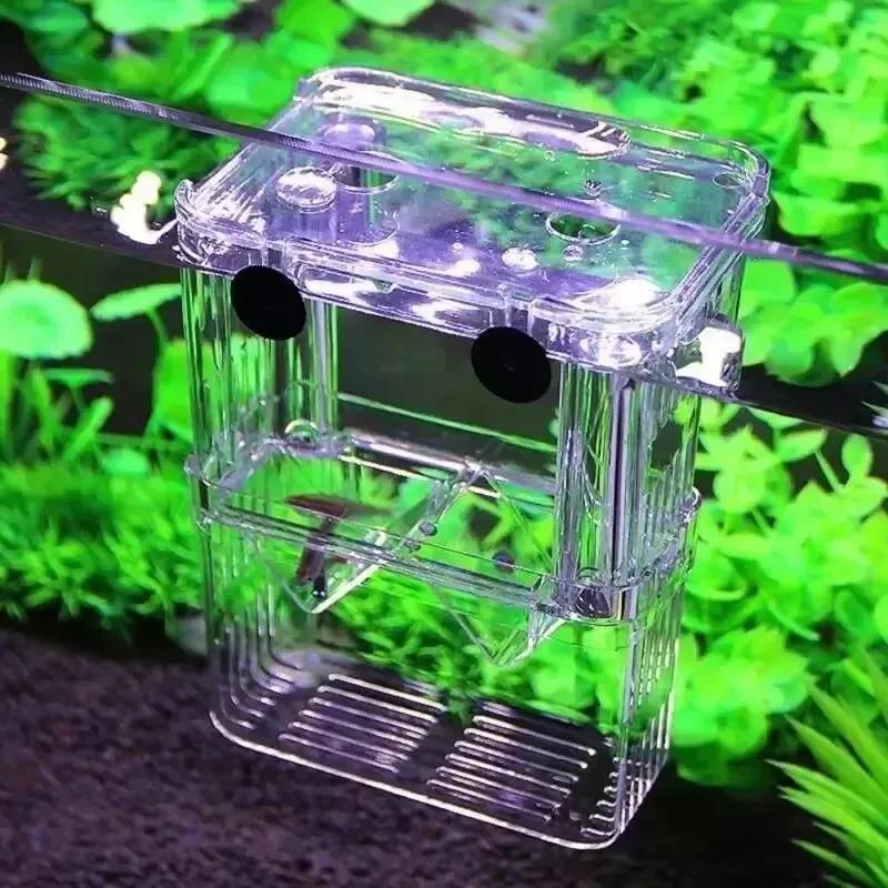 Aquarium Hatching Incubator Box Aquarium Fish Breeder Box Durable Betta Fish Tank Fish Breeding Isolation Box for Fish Shrimp