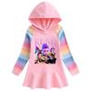 Spring & Autumn K-pop Demon Hunter Girl Hooded Rainbow Princess Dress