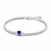 925 Silver New Exquisite Heart-shaped All Zirconia Tennis Bracelet Shiny Luxurious Charm Bracelet Holiday Surprise Gift