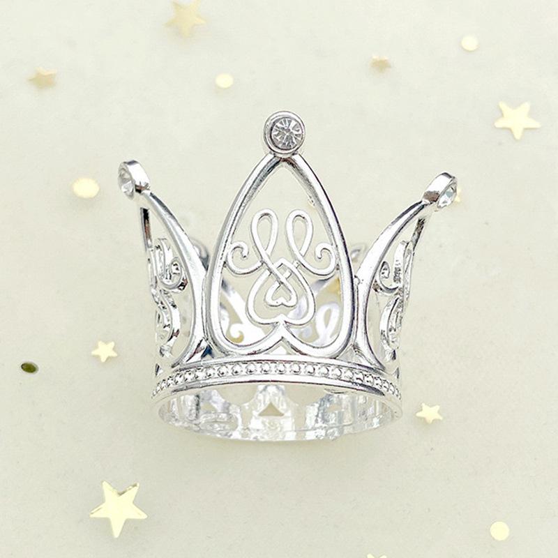 1/50pcs Mini Crown Cake Decoration Tiny Baby Small Pearl Tiara Crown Princess Topper Children Hair Ornaments Party Cake Decors