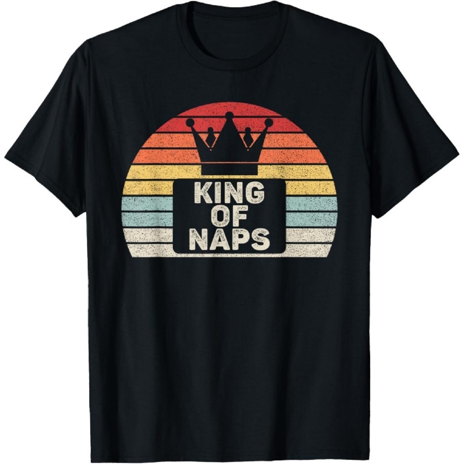 

Catch Some Rays Vintage Retro King Of Naps Sleeping Funny Napping T-Shirt XXXXXL чёрный