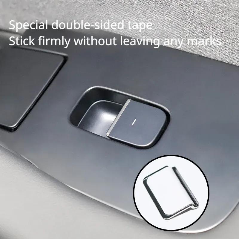 For Tesla Model 3/Y/3+ for Model Y Launch 2025 Window Lift Button Sequ Trim ABS Chrome Window Switch Button Cover Accessories