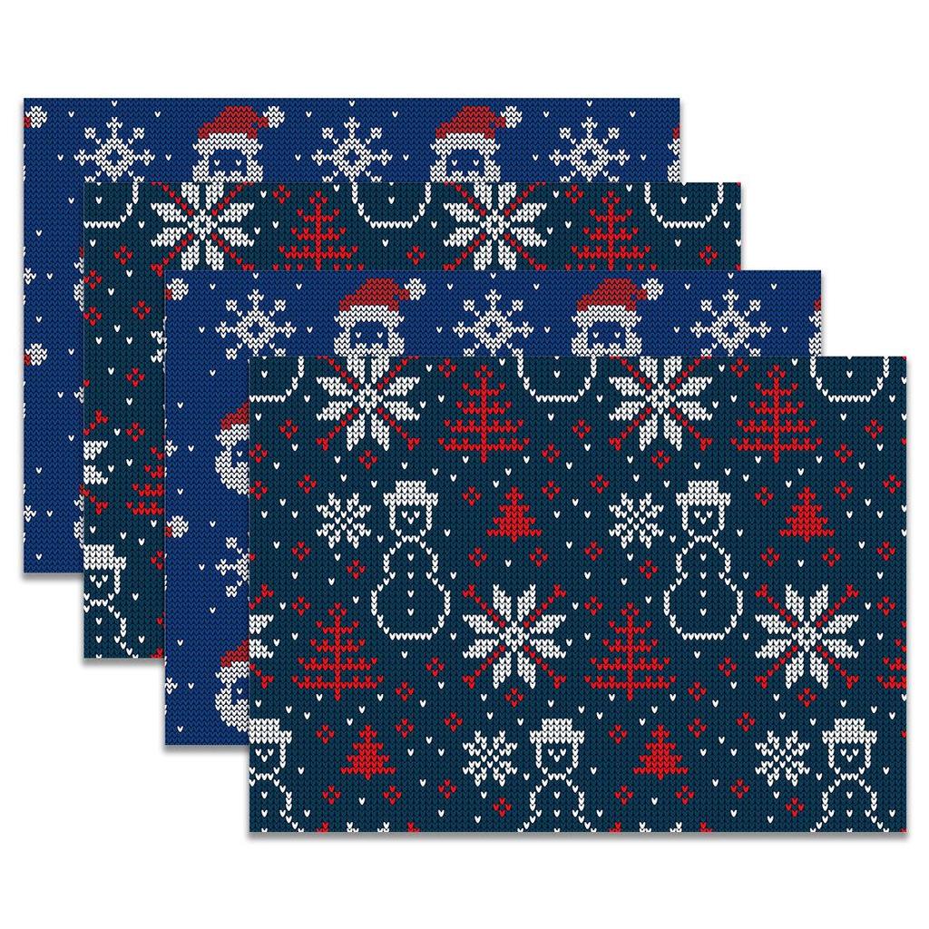 Neue dekorative Weihnachts-Schneeflocken-Tischsets – Festliches Winterdesign für europäische und amerikanische Partys