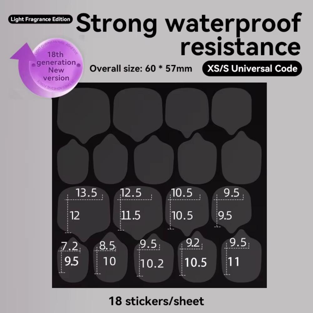 10Sheets/Set Transparent UV Nail Jelly Glue Double Sided Waterproof Nail Glue Sticker Strong Adhesion Press-on Nails Glue