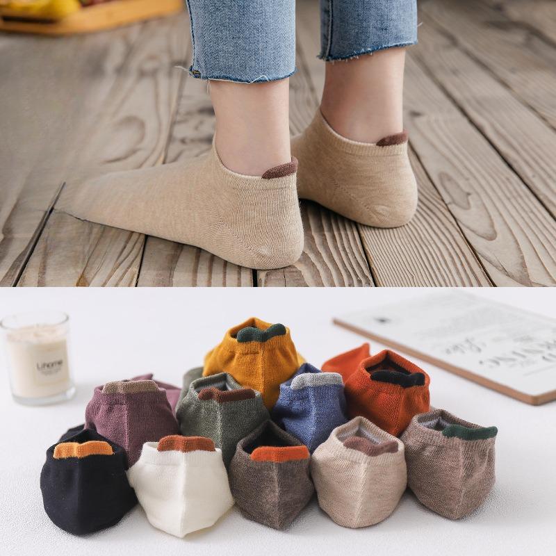 

Women s Short Socks for Spring and Summer, Thin, Deodorizing, Short, Sweat-absorbing, Low-top, Shallow-mouthed, Breathable, and Trendy Boat Socks 1 pair чорний
