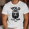 YOLO Jesus J K BRB T Shirt Funny Christian Humor Religious Parody Casual Unique Faith Based Fashion Top Vintage Vintage