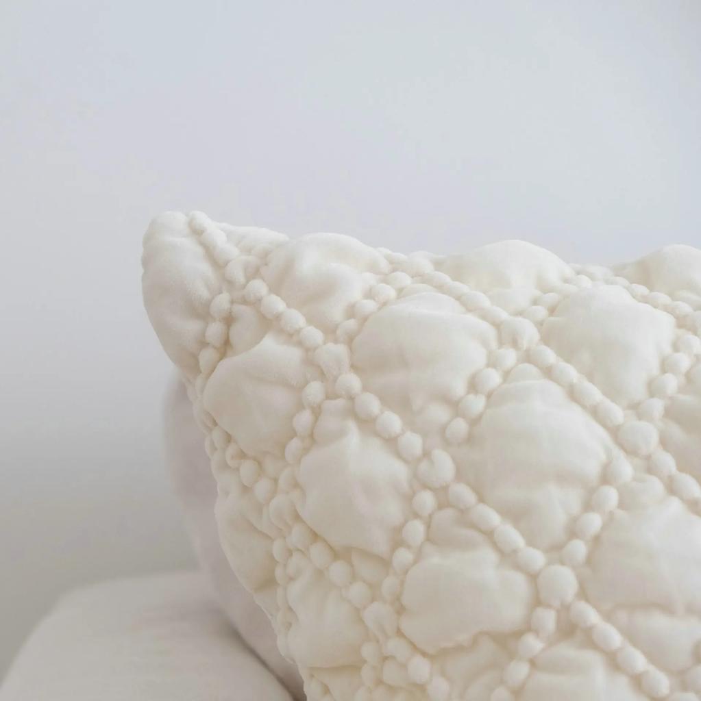 Geometric Patterns Pillowcase Cream White Embroidery Cushion Cover Living Room Sofa Throw Pillow Covers Home Decoration