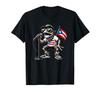 Hip Hop Frog Puerto Rico Flag Singer T-shirt