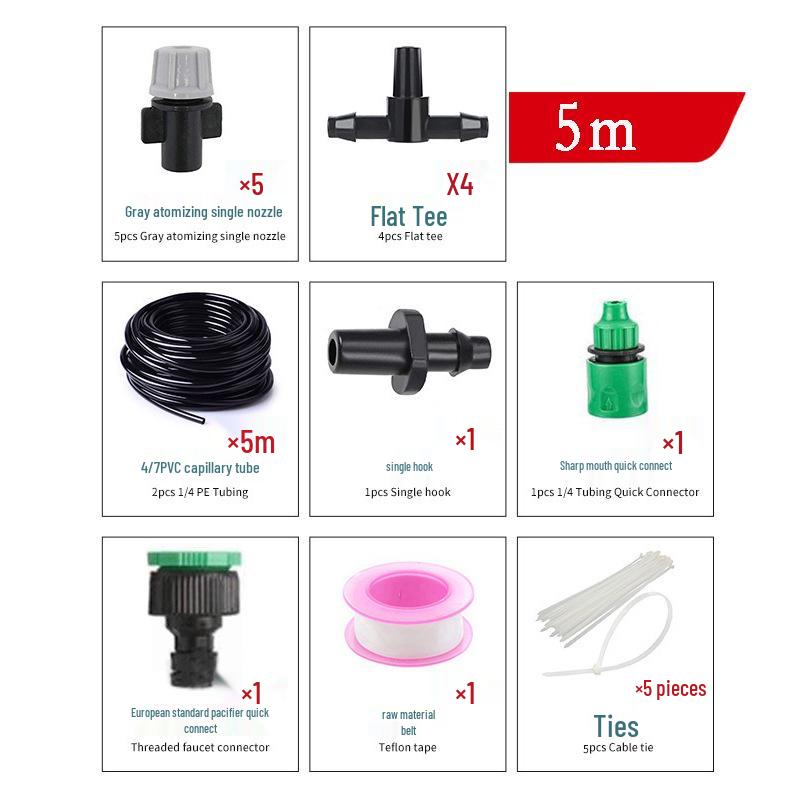 Automatic Gray Atomizing Sprinkler: Cooling Spray & Irrigation System for Gardens