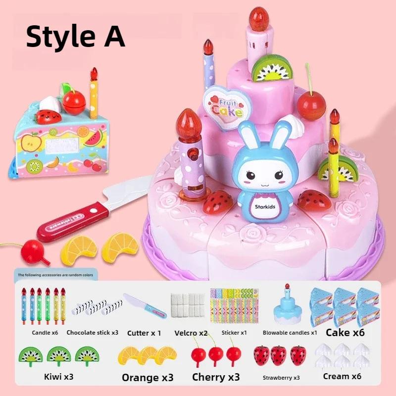 Bambini Dolcetti Torta Finta Giocattoli Cucina Simulati Plastica Taglio Cibo Oggetto Giocattolo Bambini Riconoscimento Oggetti Ragazzi Ragazza Regalo di Compleanno
