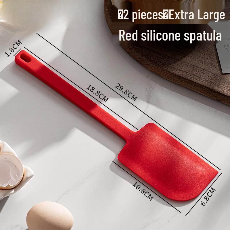 Yingtang Red Food-Grade Silicone Spatulas (2-Pack)