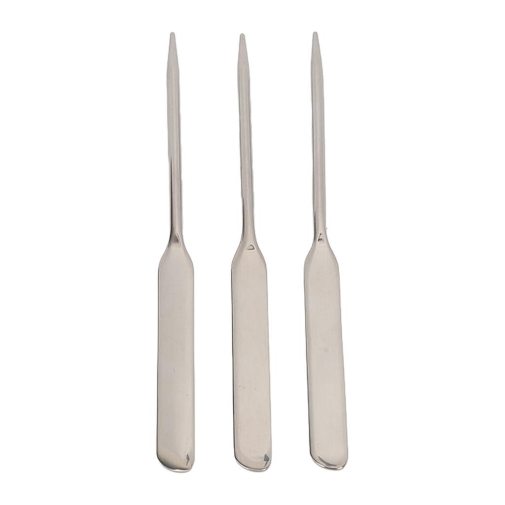 3 Stück Nail Art Rührstab Edelstahl Kleber Mischlöffel Spatel Werkzeug für Zuhause Salon