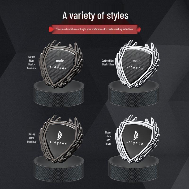 Lingbao Coco Uni Car Metal Badge: Decorative Sticker for Car Body, Side Window, or Trunk