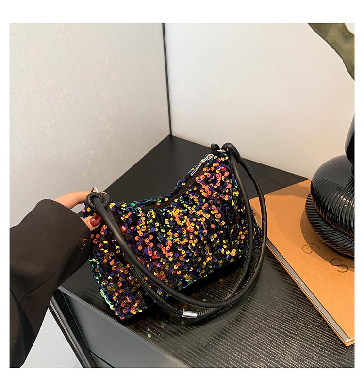 Trendy 2024 Spring Evening Party Sequin Shoulder Bag Street Fashion
