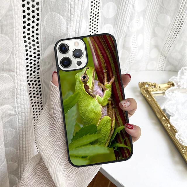 quirky frog at leaf Phone Case For Samsung Galaxy S10 S22 S23 S24 Note 10 20 Lite S20 Plus S21 Ultra Back Cover