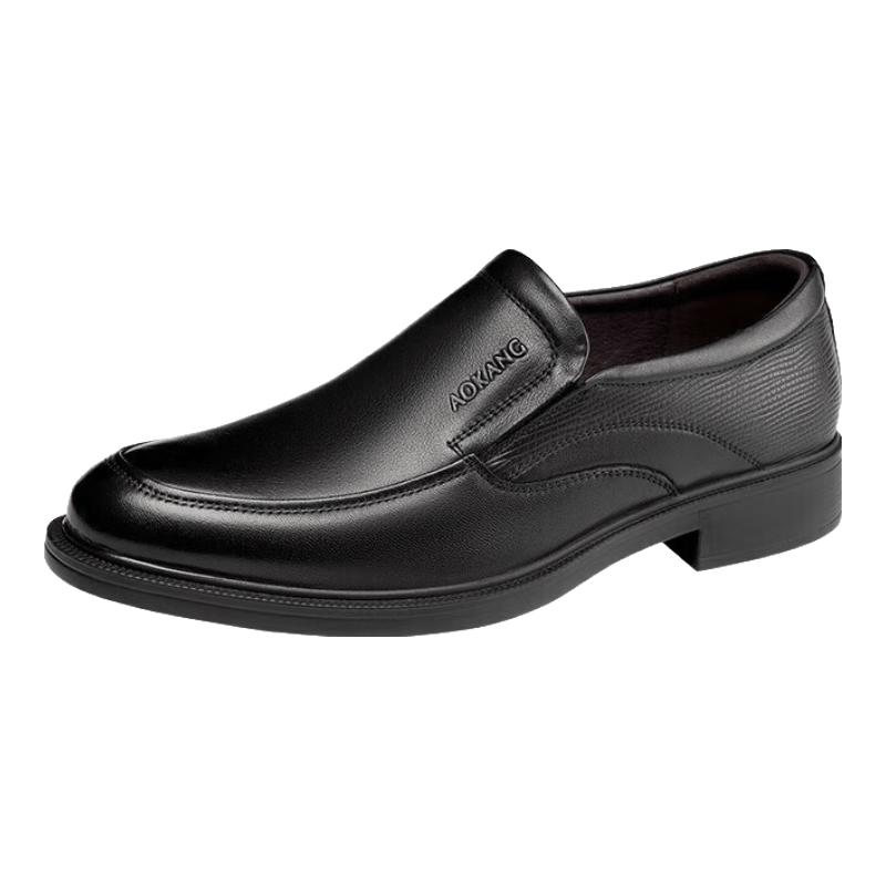 Aokang Men s Casual Business Leather Slip-On Shoes EU 39