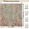 1pc Floral & Bird Pattern Shower Curtain - Pastel Background, Durable Polyester Fabric, Machine Washable with Hooks Included,