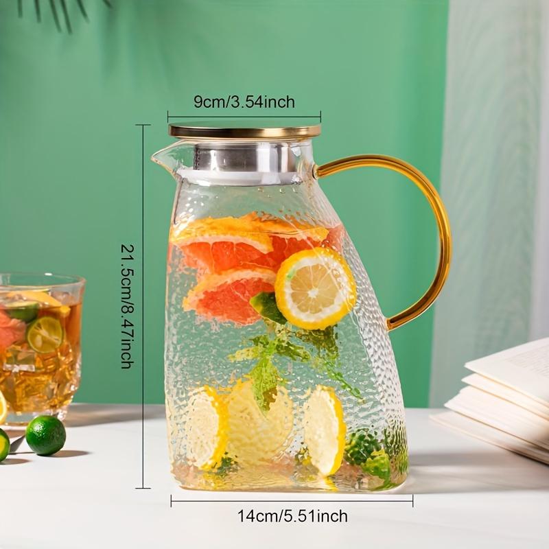

1.8L Transparent Narrow Side Glass Kettle Summer Heat-Resistant Large Capacity Tea Pot Refrigerator Water Kettle Kitchen Tool