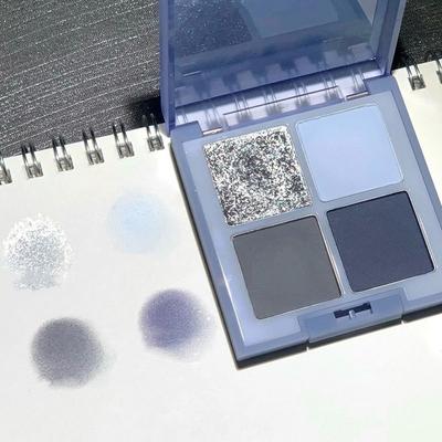FUGU UP Smokey Eyeshadow Blue Shadow Portable Eyeshadow Pearl Shadow Glitter Eyeshadow, 1 Piece