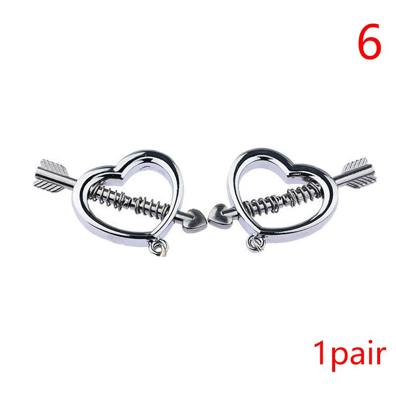 Adjustable Metal Nipple Clamps 1 Pair Breast Spring Stimulator for Role Play Bondage Adult Games Couple Restraint Accessories