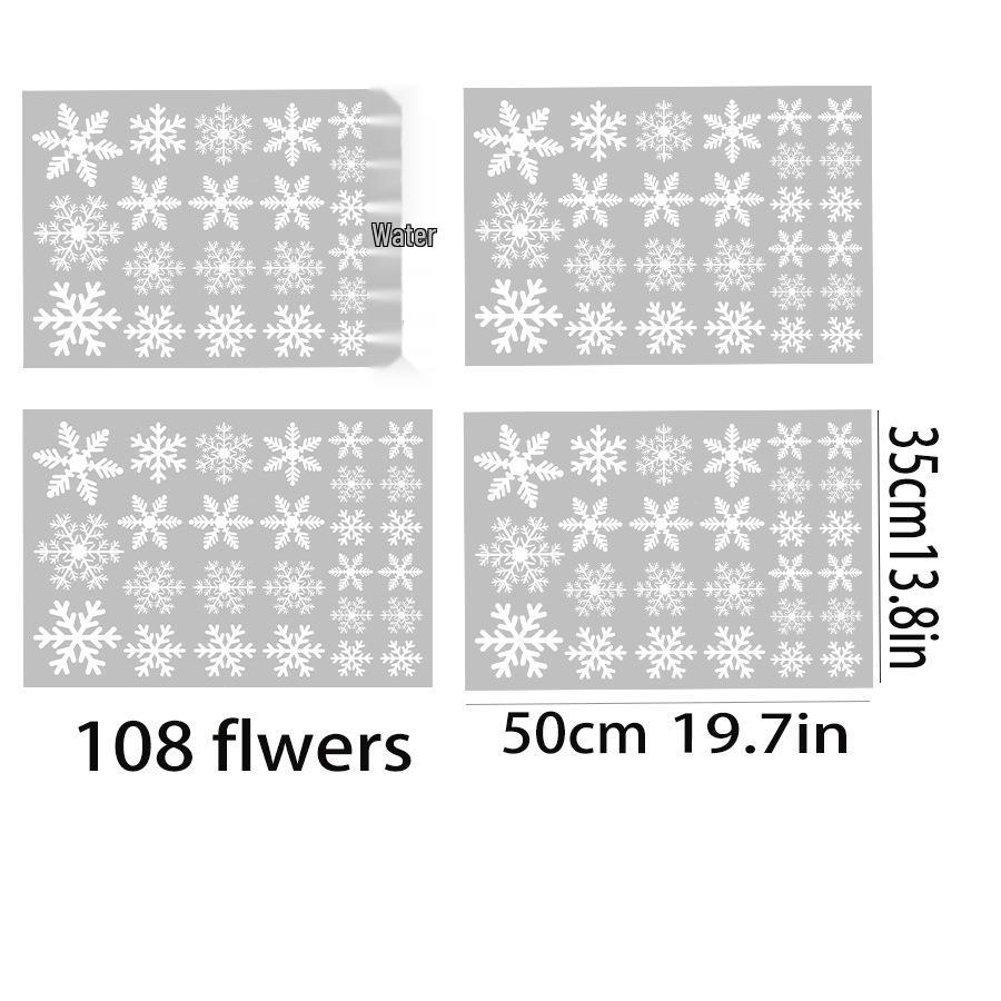 In Stock Christmas Snowflake Window Cling Decorations: Festive Stickers for Glass Doors & Windows