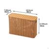 Imitation Rattan Basket Decorative Multifunction with Lid Hand Woven Sundries Container for