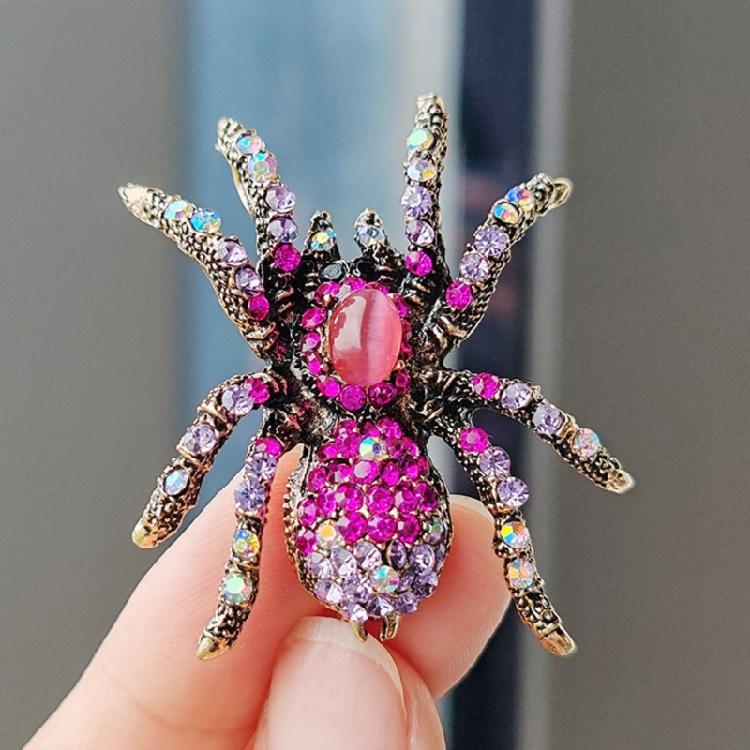 Personalized Fashion Spiders Brooch Delicate Alloy Spiders Brooch with Crystal Embellishment for Evening Wear Parties