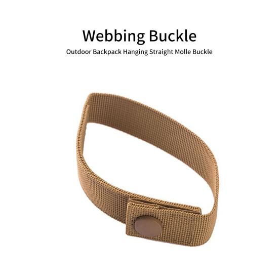 Molle Strap Universal Strong Load-bearing Long Lasting Molle Ribbon Climbing Carabiner Belt Backpack Hanger Hook Molle Webbing