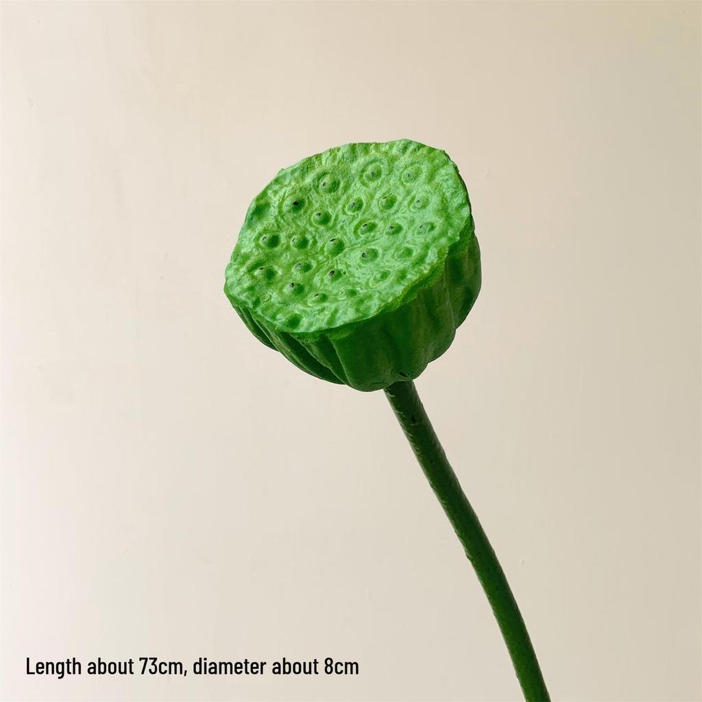 Realistic Lotus & Leaf with Stem Props - Artificial Water Lily Arrangement for Living Room Decoration