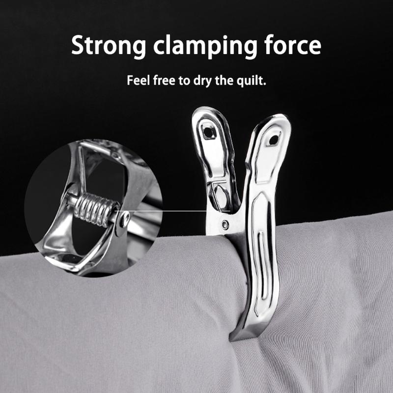 Pack of 20 Stainless Steel Clothespins Stainless Steel Clip With Rustproof Spring for Laundry Craft Home Organization