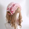 Original Striped Strawberry Headband Lolita Cake Top Hat Lolita Style Handmade Strawberry Sweetheart Sleeves Korean Accessories
