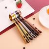 Two-in-one Stainless Steel Coffee Spoon Sealing Clip Silver Kitchen Accessories  Receiver Bowl Decoration Coffee Maker