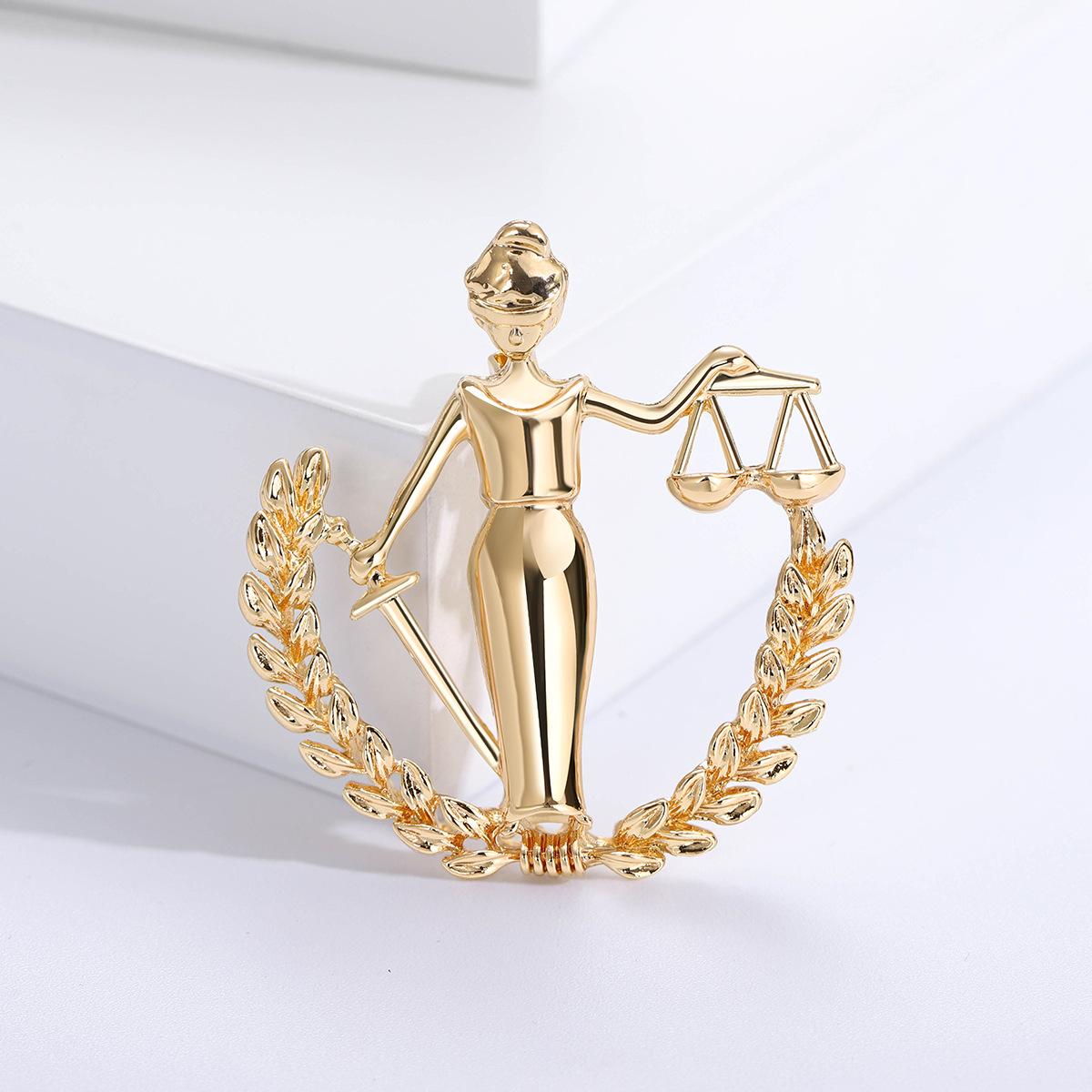 

Креативная брошь в виде созвездия Весов из золота и серебра для мужчин и женщин, металлическая праздничная брошь-булавка в подарок