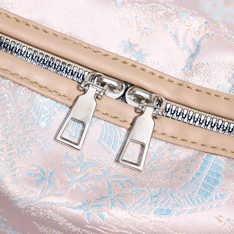 Short Distance Large Capacity Luggage Bag Women's Retro Print Travel Bag with Dry Wet Separation