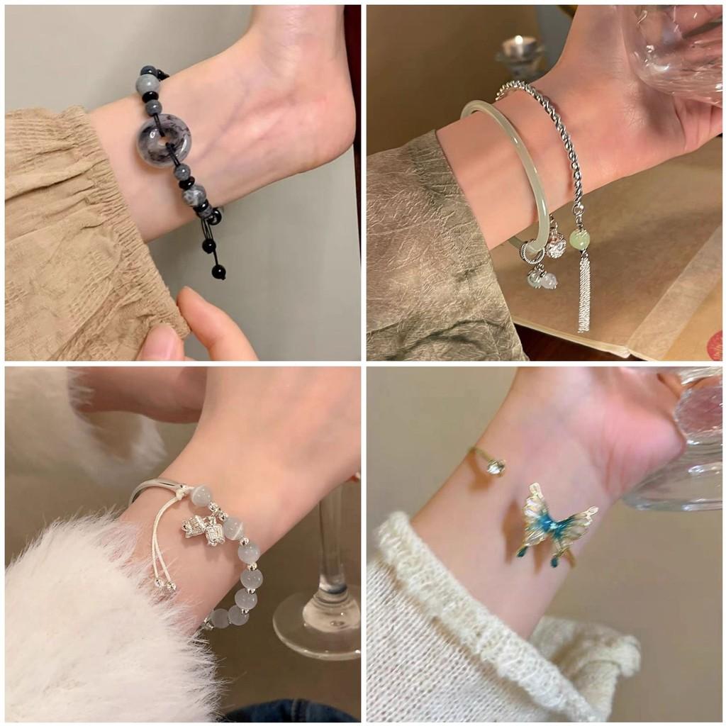 Ping Stylish Amber An Knot Bracelet For Women Spring 2024 New Chinese Wind Ethnic
