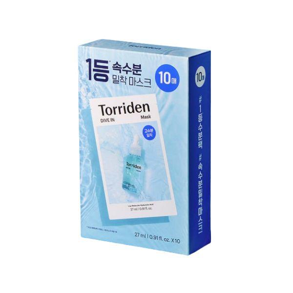 Torriden Dive-In Low Molecular Hyaluronic Acid Hydrating Sheet Mask 10pcs