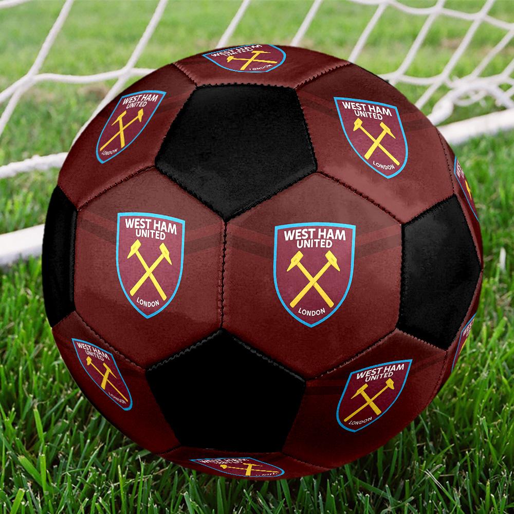 West Ham United F.C Soccer Ball Colorful All Ages Machine Stitched PVC Competition Ready Durable High-Bounce.SIZE5
