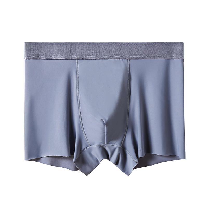 Men's Underwear New Summer Thin Style Seamless Ice Silk Comfortable Breathable Flat Corner Pants Loose