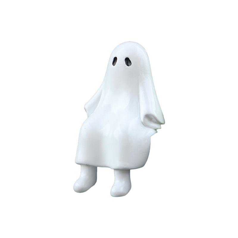 Garden Ghost Statue Ornament, Resin Outdoor Courtyard Bonsai Decoration Landscape, Halloween Gift