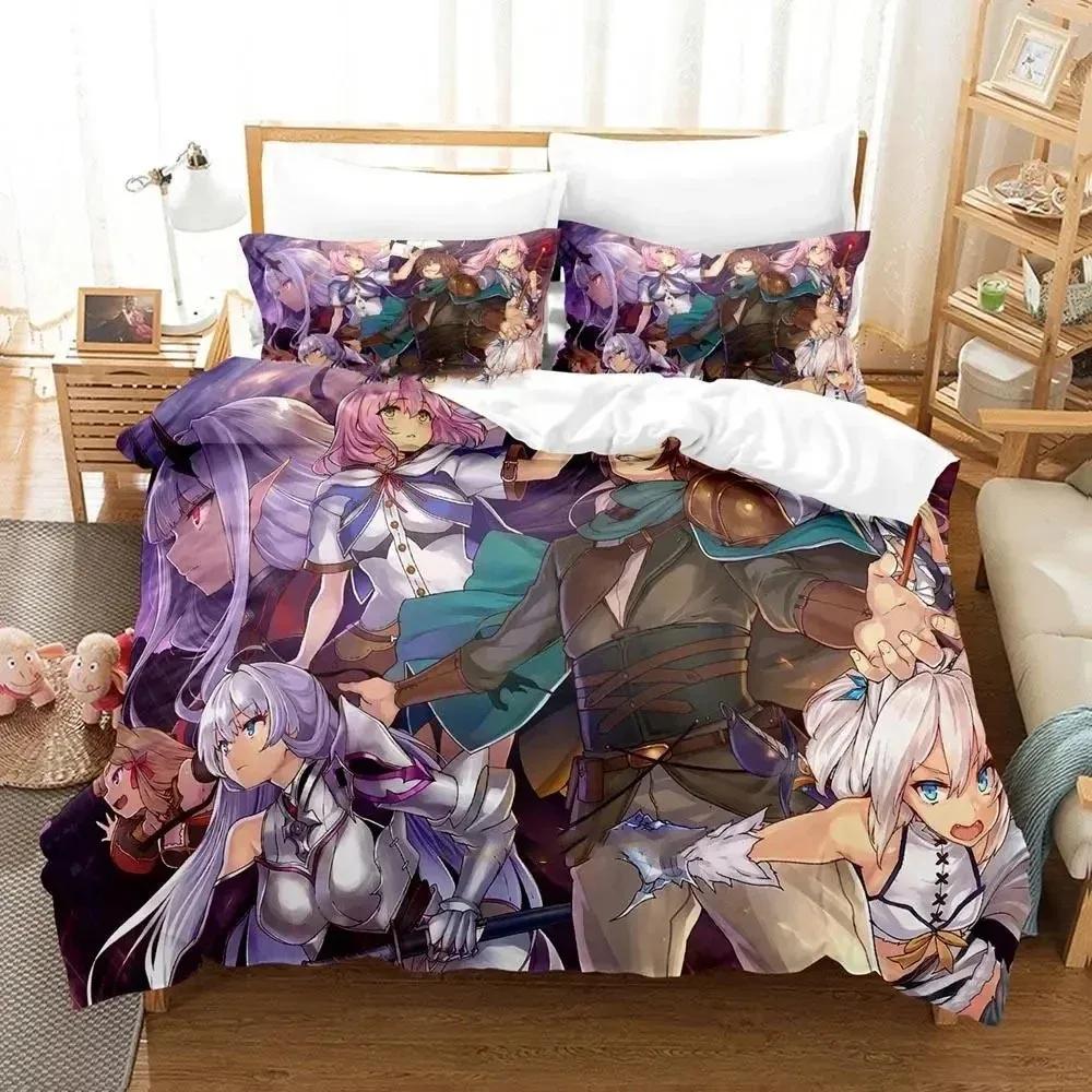 Anime Redo of Healer 2/3pcs Beding Set Young Boys Young Girls Twin Quen Sized Dimensions Soft Duvet Cover Pilowcase Bed Children Kids Adult People
