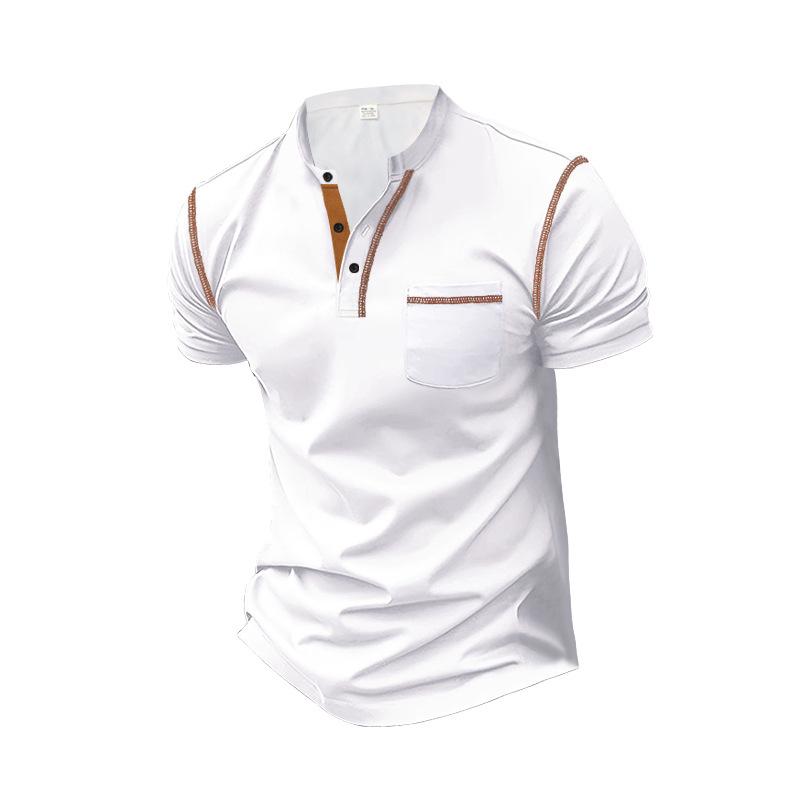 2024 Men's Quick-Dry Solid Color Polo Shirt: Summer Fashion with Turn-Down Collar