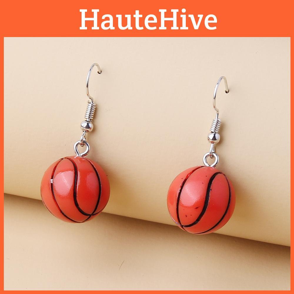 Resin Creativity Earrings With Basketball Design For Casual Or Party Wear